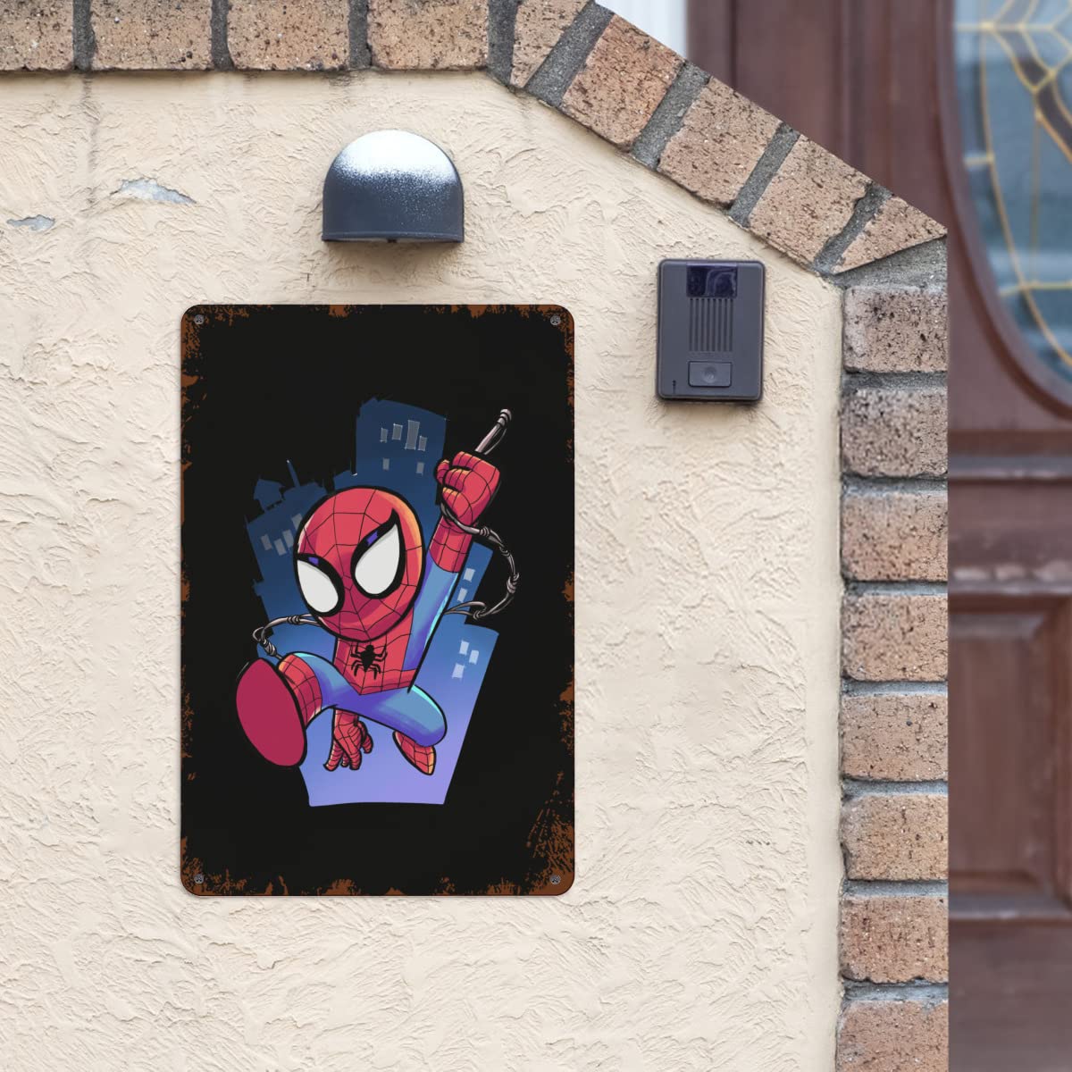 Amazon.co.jp: ブリキ看板 スパイダーマン 金属ポスター ビンテージ風